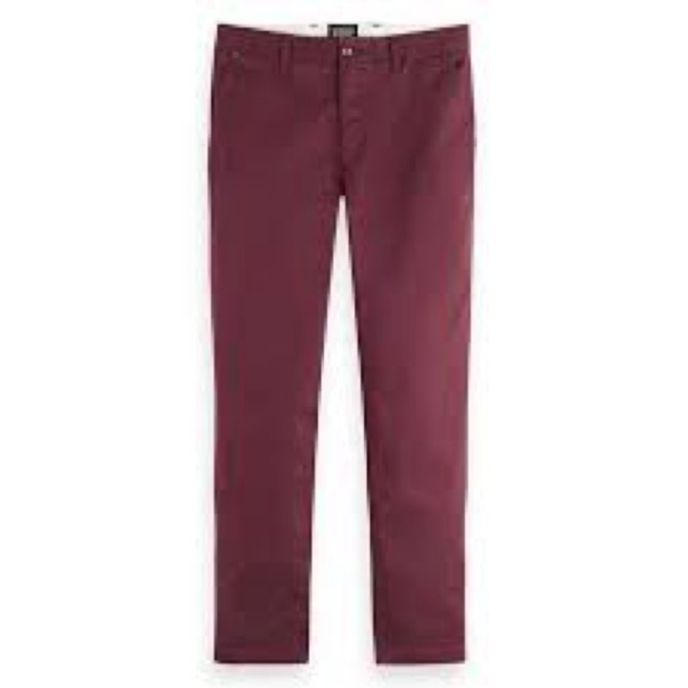 Scotch & Soda Mott Chino Super Slim Fit Pants in Wine/Bordeaux 31x32
